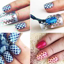 Nail Stencil Molde Vazado para Unhas Modelo: 09 Nail Stencil Molde Vazado para Unhas Modelo: 09