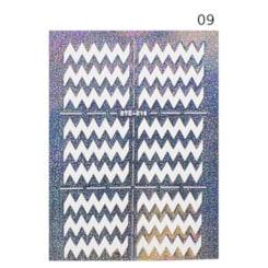 Nail Stencil Molde Vazado para Unhas Modelo: 09 Nail Stencil Molde Vazado para Unhas Modelo: 09