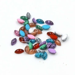 Navete Marmorizado 3 x 6mm 20 Peças Navete Marmorizado 3 x 6mm 20 Peças