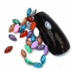 Navete Marmorizado 3 x 6mm 20 Peças Navete Marmorizado 3 x 6mm 20 Peças