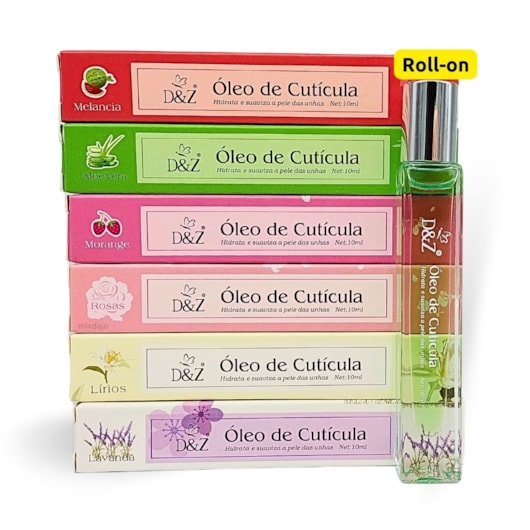 Óleo de cutículas roll-on com vitamina E D&Z Flores para unhas