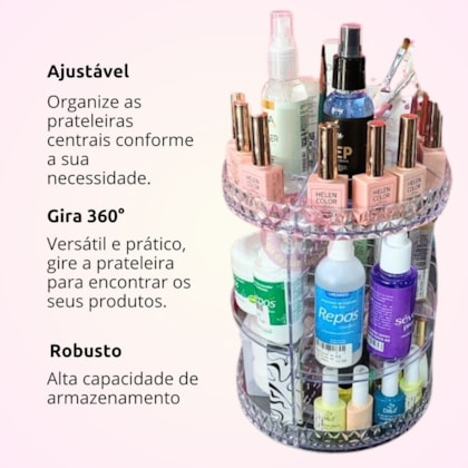 Organizador de mesa giratório