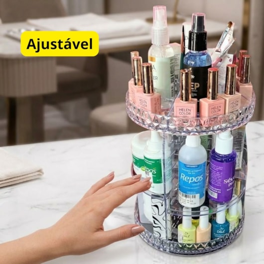 Organizador de mesa giratório para unhas