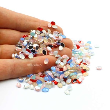 Oval da Lua 4 x 8mm 50 Peças - Opal