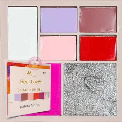 Paleta de esmalte em gel 7 tons Real Love