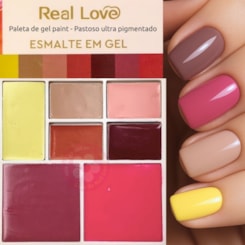 Paleta de esmalte em gel 7 tons Terrosos Real Love Paleta de esmalte em gel 7 tons Terrosos Real Love