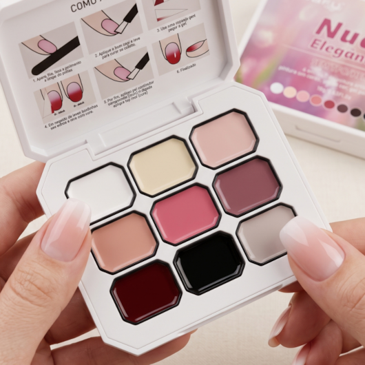 Paleta de Gel Paint Nude Elegância Dafu 9 Cores 18g 9P3 para unhas