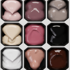 Paleta de Gel Paint Nude Elegância Dafu 9 Cores 18g 9P3 Paleta de Gel Paint Nude Elegância Dafu 9 Cores 18g 9P3