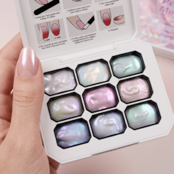 Paleta de Gel Paint Pérola Mágica Glitter Dafu 9 Cores 18g 9P2