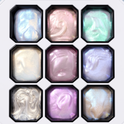Paleta de Gel Paint Pérola Mágica Glitter Dafu 9 Cores 18g 9P2