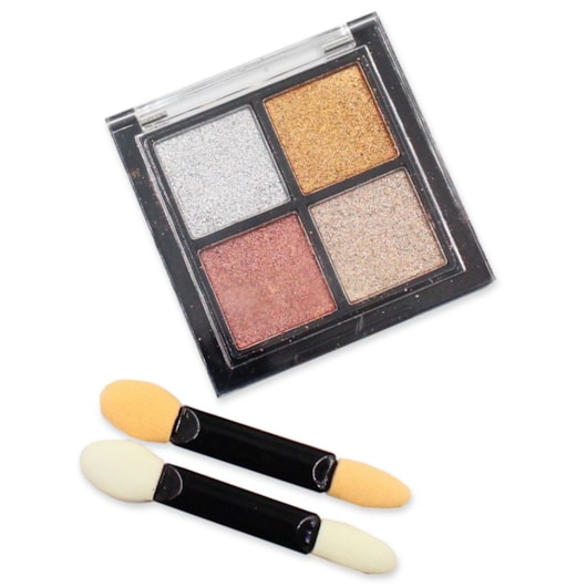 Paleta de Pó Metálico 4 Cores Helen Color c/ Anvisa para unhas