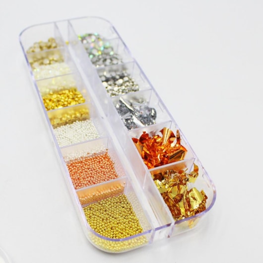 Paleta Luxo Com Folhas De Ouro Mix Da Jo P01 para unhas