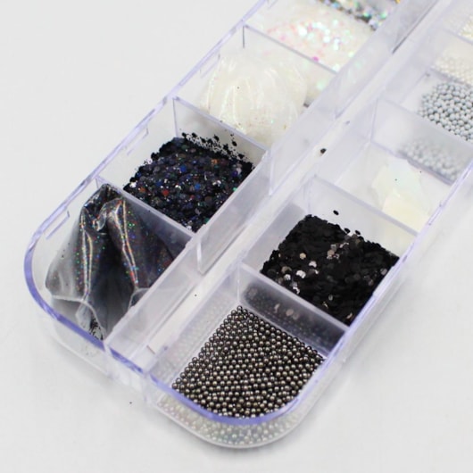 Paleta Luxo Degradê Cristal Ao Preto Mix Da Jo P07 para unhas
