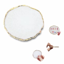 Pedra De Resina Redonda Nail Art Palette Branca Pedra De Resina Redonda Nail Art Palette Branca