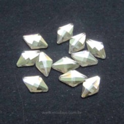 Pedras Centrais de Swarovski Modelo: Losango Rivoli 5x8mm;Cor: Cristal