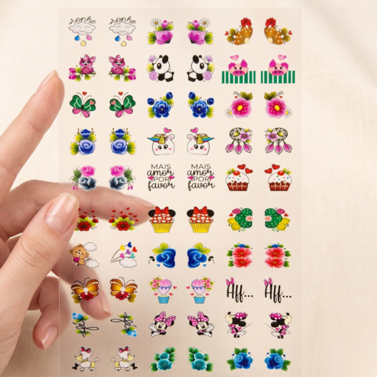 Película 3D Art a Unhas NUMERAÇÃO:06 para unhas