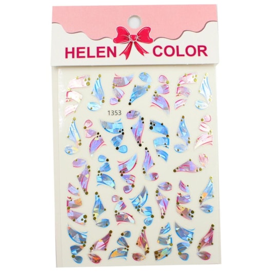 Película Borboleta Helen Color Rosa E Azul 1353 para unhas