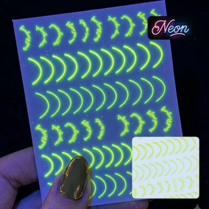 Película Borda de Cutícula e Francesinha Amarelo Neon
