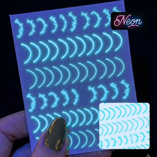 Película Borda de Cutícula e Francesinha Azul para unhas