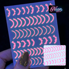 Película Borda de Cutícula e Francesinha Pink Neon