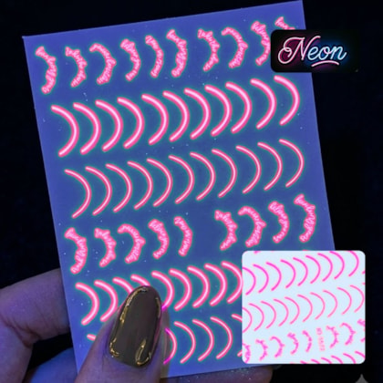 Película Borda de Cutícula e Francesinha Pink Neon