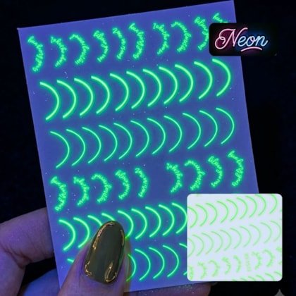 Película Borda de Cutícula e Francesinha Verde Neon