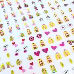 Película da barbie 3D Para Unhas Cartelão 140 pares Película da barbie 3D Para Unhas Cartelão 140 pares