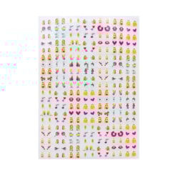 Película da barbie 3D Para Unhas Cartelão 140 pares Película da barbie 3D Para Unhas Cartelão 140 pares