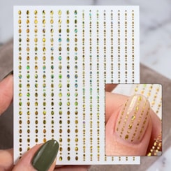 Película Dourada Holo Helen Color Modelo Dots