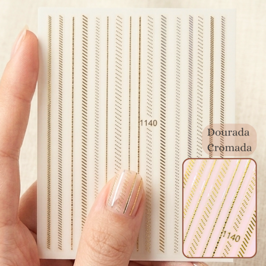 Película Metalizada Dourada Helen Color para unhas