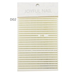 Película Metalizada Dourada - Linhas D02 Joyful Nail Película Metalizada Dourada - Linhas D02 Joyful Nail