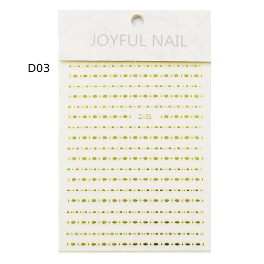 Película Metalizada Dourada - Linhas D03 Joyful Nail para unhas
