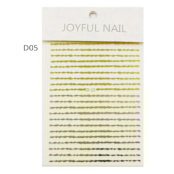 Película Metalizada Dourada - Linhas D05 Joyful Nail Película Metalizada Dourada - Linhas D05 Joyful Nail