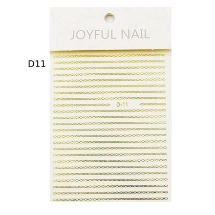 Película Metalizada Dourada - Linhas D11 Joyful Nail