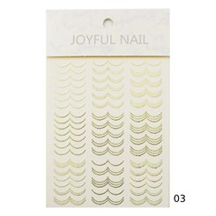 Película Metalizada Dourada - Modelo 03 Joyful Nail