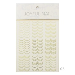 Película Metalizada Dourada - Modelo 03 Joyful Nail Película Metalizada Dourada - Modelo 03 Joyful Nail