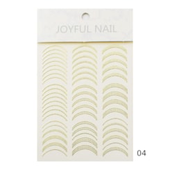 Película Metalizada Dourada - Modelo 04 Joyful Nail Película Metalizada Dourada - Modelo 04 Joyful Nail
