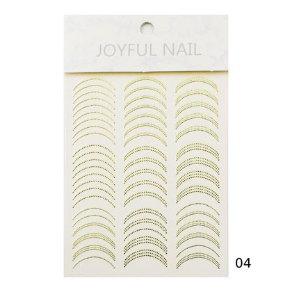 Película Metalizada Dourada - Modelo 04 Joyful Nail