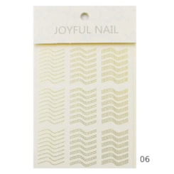 Película Metalizada Dourada - Modelo 06 Joyful Nail Película Metalizada Dourada - Modelo 06 Joyful Nail