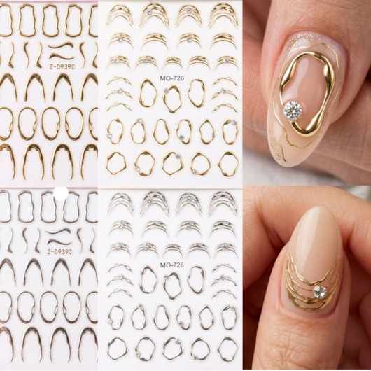 Películas cromadas para unhas decoradas para unhas