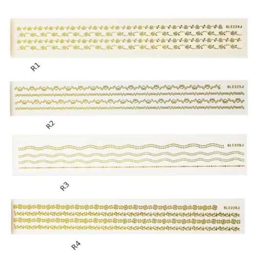 Películas Rendinhas Douradas - Modelo: R8 para unhas