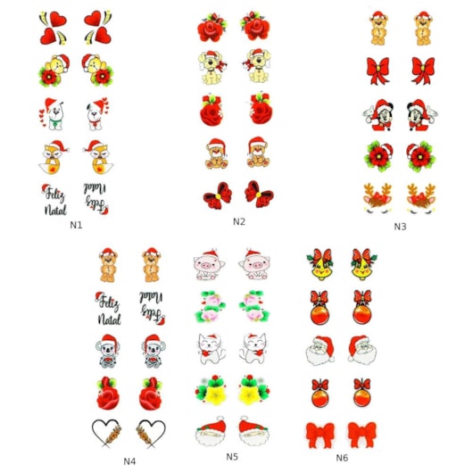 Películas Temática Natal Art A Unhas - Cor:N3 para unhas