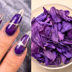 Pétalas de Flores Secas - Cor: Roxo