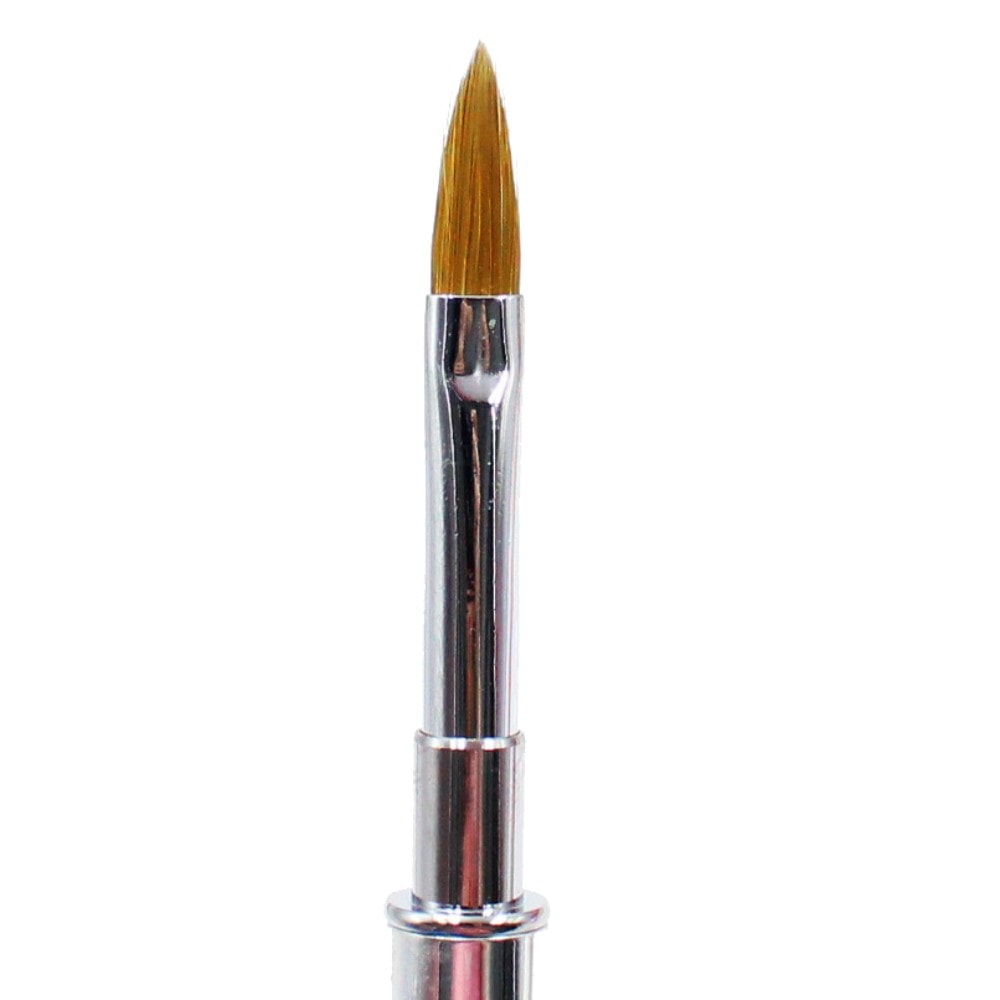 Pincel c/ 50% Cerdas Naturais Kolinsky Nº 8 Helen Color Rosa | Mix
