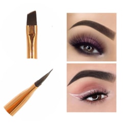 Pincel Chanfrado para Make Maquiagem Delineado Sobrancelha Francesinha Unhas Pincel Chanfrado para Make Maquiagem Delineado Sobrancelha Francesinha Unhas