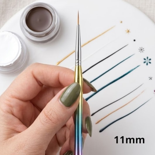 Pincel de ponta fina 11mm D&Z para unhas