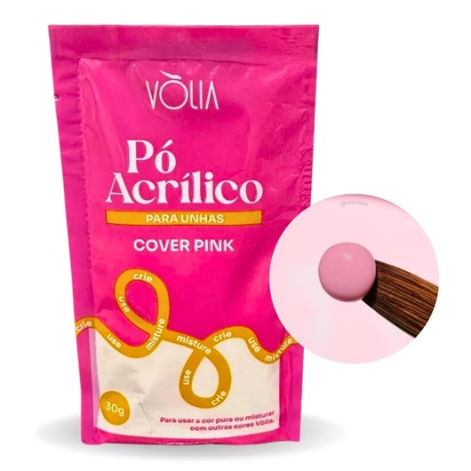 Pó Acrílico Vòlia Cover Pink 30g - Imagem principal - 26210edf-4bd5-4cd0-8dcd-73683c650c62