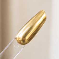 Pó Cromado Espelhado Dourado Light com aplicador