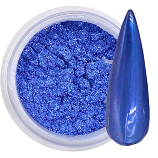 Pó Cromado para Unhas Mix da Jo Azul Royal 06 para unhas