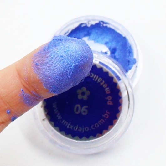 Pó Cromado para Unhas Mix da Jo Azul Royal 06 para unhas
